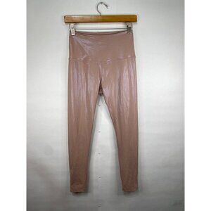 Beyond Yoga Size Small Pearlized High Waisted Midi Legging Brazen Blush Pink